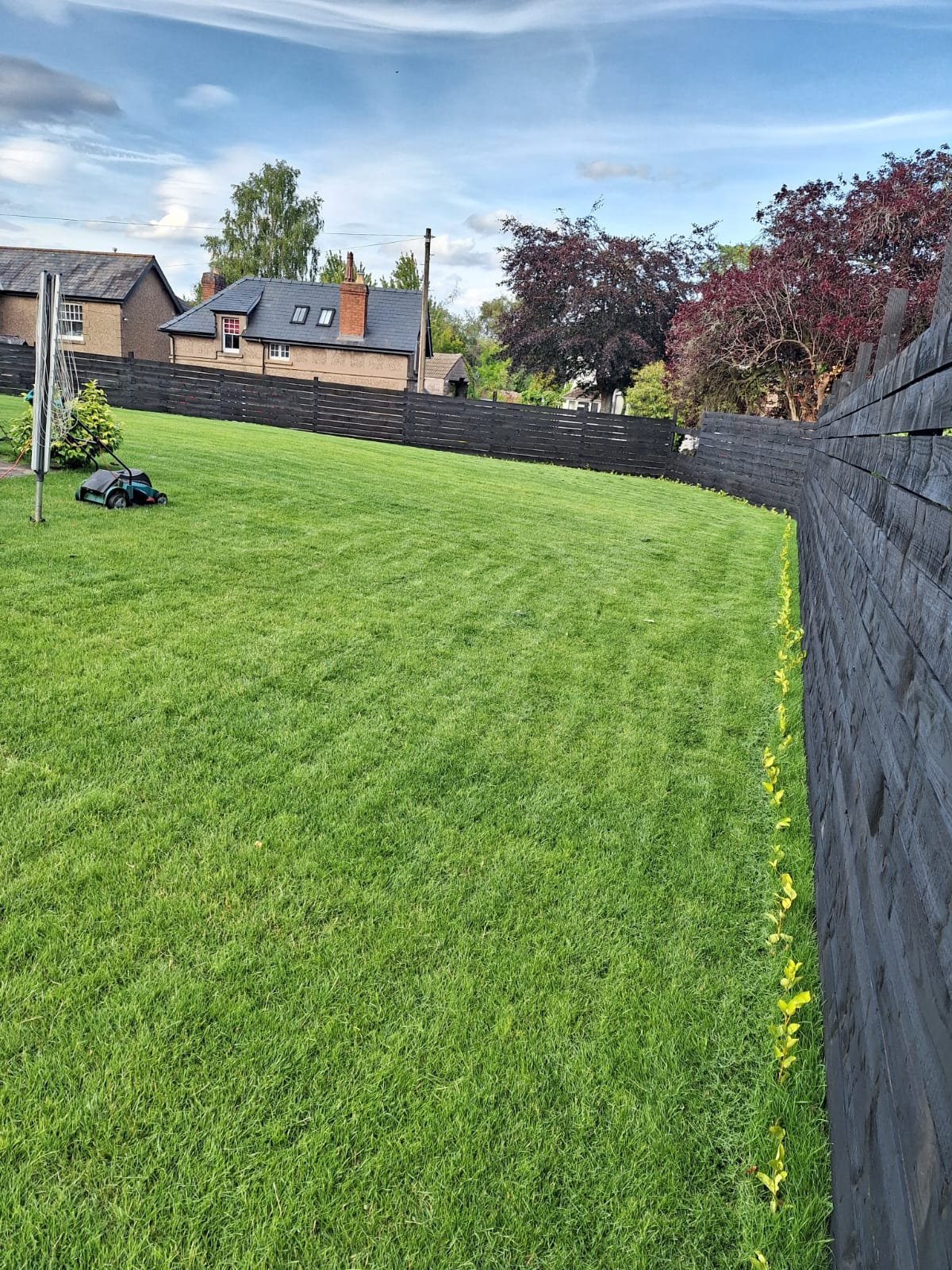 Garden laid with British Soil nursery grown turf